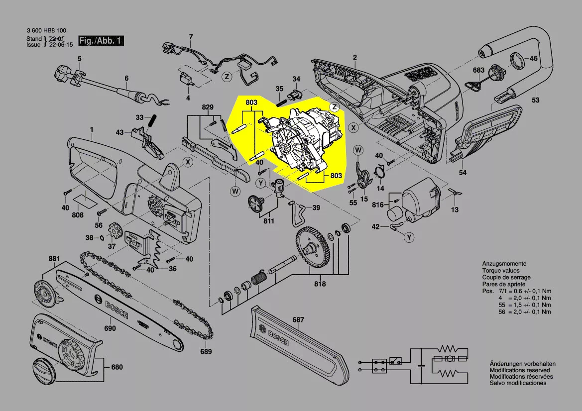 Moteur réf. 1 607 000 DW1 Bosch